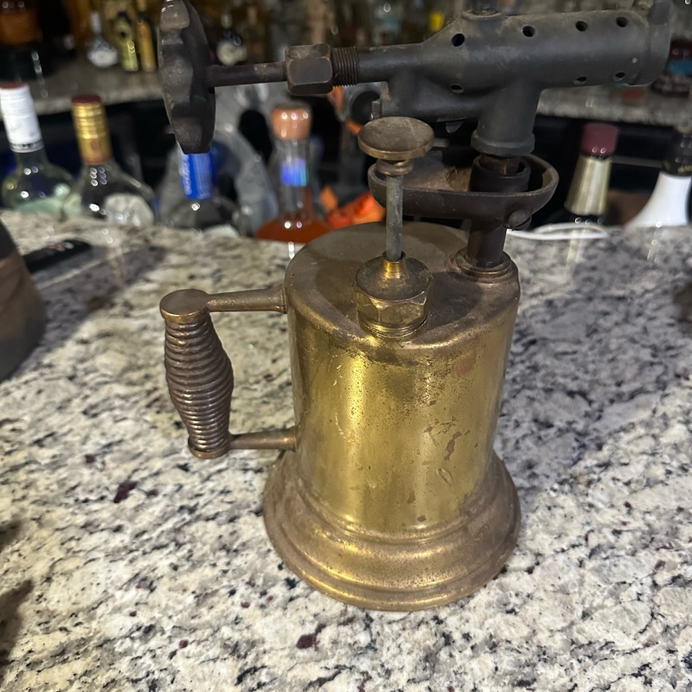 Antique torch originally, size 12 x 7